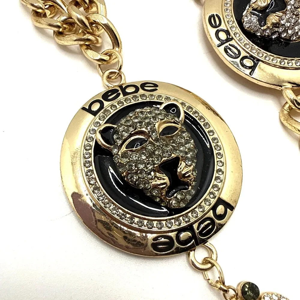 bebe cheetah pendant